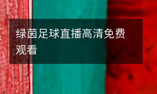 綠茵足球直播高清免費觀看